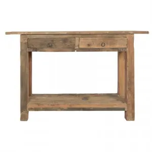 Aren Reclaimed Timber Console Table with Shelf, 147cm by Casa Uno, a Console Table for sale on Style Sourcebook