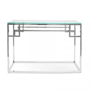Mackerel Glass & Stainless Steel Console Table, 115cm, Silver by Conception Living, a Console Table for sale on Style Sourcebook