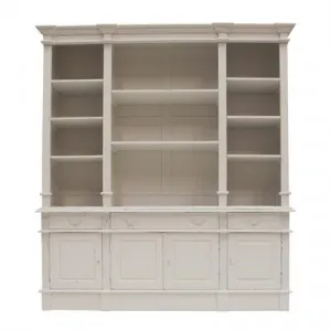 Souvigny Hand Crafted Mahogany Bookcase, White by Millesime, a Bookshelves for sale on Style Sourcebook