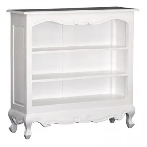 Queen Ann Mahogany Timber Lowline Bookcase, White by Centrum Furniture, a Bookshelves for sale on Style Sourcebook