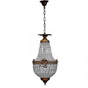 Empire Brass & Glass Pendant Light, Small by Emac & Lawton, a Pendant Lighting for sale on Style Sourcebook