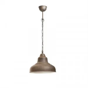 Brasserie Small Enamel Pendant Light - Rust by Emac & Lawton, a Pendant Lighting for sale on Style Sourcebook