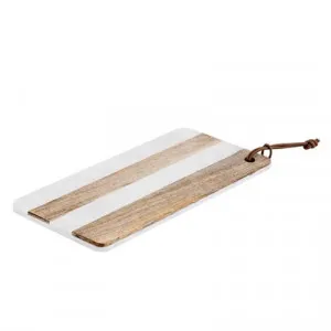 Academy Eliot Mango Wood Striped Marble Serving Board by Academy Home Goods, a Platters & Serving Boards for sale on Style Sourcebook
