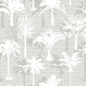 Pale Khaki Palms Removable Wallpaper by Boho Art & Styling, a Wallpaper for sale on Style Sourcebook