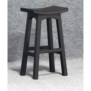 Showa Mahogany Timber Saddle Bar Stool, Chocolate by Centrum Furniture, a Bar Stools for sale on Style Sourcebook