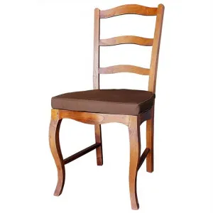 Mervent Solid White Cedar Timber Dining Chair with Cushion - Light Pecan Stain by Centrum Furniture, a Dining Chairs for sale on Style Sourcebook
