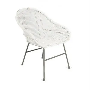 Melta Distressed Rattan Dining Armchair by Casa Uno, a Dining Chairs for sale on Style Sourcebook