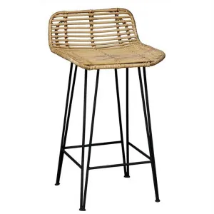 Beau Rattan & Iron Bar Stool by Centrum Furniture, a Bar Stools for sale on Style Sourcebook