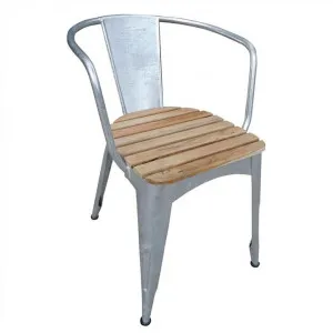 Lerryn Metal Dining Chair with Teak Timber Seat by Chateau Legende, a Dining Chairs for sale on Style Sourcebook