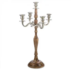Corliss Aluminium & Timber Candelabra by Casa Uno, a Candle Holders for sale on Style Sourcebook