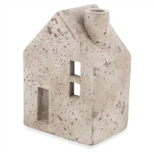 Palmira Cement House Lantern with Chimney, Medium, Dirty White by Casa Uno, a Lanterns for sale on Style Sourcebook