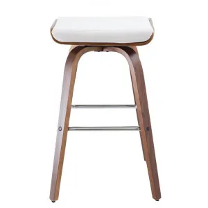 Lucca Timber Bar Stool, Walnut / Off White by Maison Furniture, a Bar Stools for sale on Style Sourcebook
