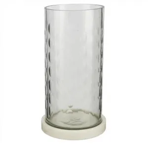 Rosamond I Marble Base Wire Cut Glass Hurricane Lamp, Large by Casa Uno, a Lanterns for sale on Style Sourcebook