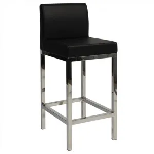 Fuji V2 Commercial Grade Vinyl Upholstered Stainless Steel Counter Stool - Black by Eagle Furn, a Bar Stools for sale on Style Sourcebook