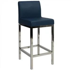 Fuji V2 Commercial Grade Vinyl Upholstered Stainless Steel Counter Stool - Blue by Eagle Furn, a Bar Stools for sale on Style Sourcebook