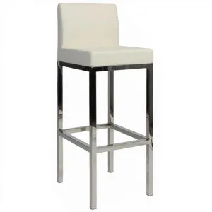 Lima V2 Commercial Grade Vinyl Upholstered Stainless Steel Bar Stool - White by Eagle Furn, a Bar Stools for sale on Style Sourcebook