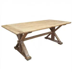 Winton Reclaimed Elm Timber Dining Table, 240cm, Natural by Conception Living, a Dining Tables for sale on Style Sourcebook