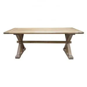 Winton Reclaimed Elm Timber Dining Table, 198cm, Natural by Conception Living, a Dining Tables for sale on Style Sourcebook