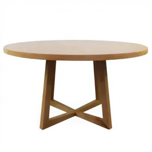 Zed Wooden Round Dining Table, 150cm, Natural by Conception Living, a Dining Tables for sale on Style Sourcebook
