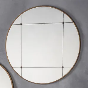 Anto Metal Frame Round Wall Mirror, 90cm by Casa Bella, a Mirrors for sale on Style Sourcebook