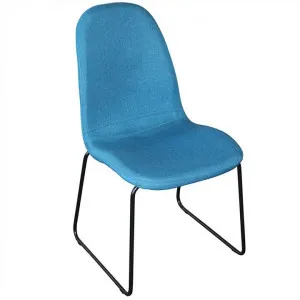 Zelfa Fabric Upholstered Matal Dining Chair, Blue by Brighton Home, a Dining Chairs for sale on Style Sourcebook
