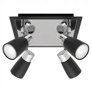 Alecia Metal LED Spotlight, Square, 4 Light, Black by Mercator, a Spotlights for sale on Style Sourcebook