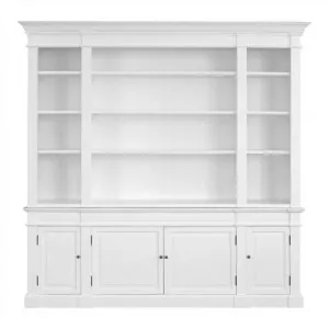 Dundee Birch Timber Bookcase, 240cm, Matt White by Manoir Chene, a Bookshelves for sale on Style Sourcebook