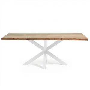 Bromley Oak Veneer & Epoxy Steel Dining Table, 220cm, Natural / White by El Diseno, a Dining Tables for sale on Style Sourcebook