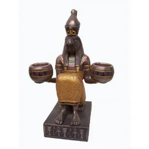 Veronese Cold Cast Bronze Coated Horus Candle Holder by Veronese, a Candle Holders for sale on Style Sourcebook