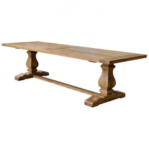 Rimini Oak Timber Trestle Dining Table, 240cm, Natural by Manoir Chene, a Dining Tables for sale on Style Sourcebook