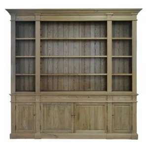 Dundee Oak Timber Bookcase, 240cm, Weathered Oak by Manoir Chene, a Bookshelves for sale on Style Sourcebook