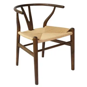 Replica Hans Wegner Wishbone Chair with Rope Seat, Walnut by Emporium Oggetti, a Dining Chairs for sale on Style Sourcebook