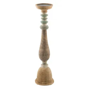 Cottesloe Mango Wood Pillar Candle Holder, Medium by Casa Sano, a Candle Holders for sale on Style Sourcebook