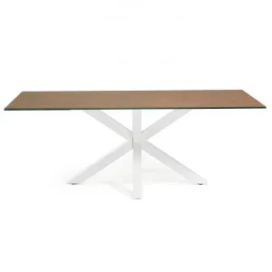 Bromley Ceramic Glass & Epoxy Steel Dining Table, 200cm, Iron Corten / White by El Diseno, a Dining Tables for sale on Style Sourcebook