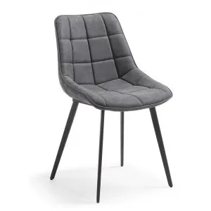 Hadsten PU Leather Dining Chair, Graphite by El Diseno, a Dining Chairs for sale on Style Sourcebook