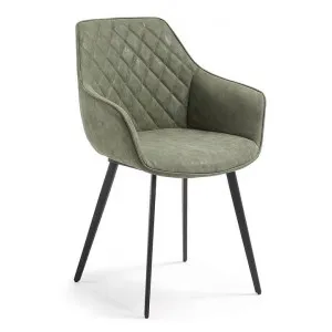 Arden PU Leather Dining Armchair, Green by El Diseno, a Dining Chairs for sale on Style Sourcebook