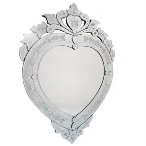 Luna Heart Shaped Venetian Wall Mirror, 94cm by Diaz Design, a Mirrors for sale on Style Sourcebook
