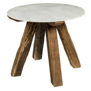 Cape Cod Stone & Reclaimed Timber Round Dining Table, Round,100cm, White by Casa Sano, a Dining Tables for sale on Style Sourcebook