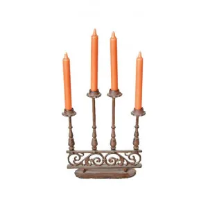 Cast Iron Quad Candelabra, Antique Rust by Mr Gecko, a Candle Holders for sale on Style Sourcebook