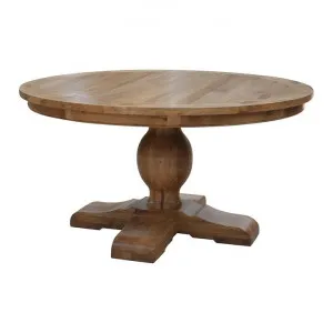 Leyna Oak Timber Round Pedestal Dining Table, 150cm, Natural Oak by Manoir Chene, a Dining Tables for sale on Style Sourcebook