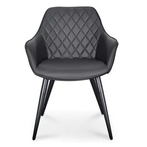 Gozzano PU Leather Dining Armchair, Set of 2, Black by Conception Living, a Dining Chairs for sale on Style Sourcebook