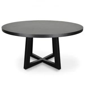 Zed Wooden Round Dining Table, 150cm, Black by Conception Living, a Dining Tables for sale on Style Sourcebook