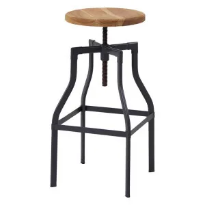 Stella Commercial Grade Industrial Adjustable Steel Counter / Bar Stool by Emporium Oggetti, a Bar Stools for sale on Style Sourcebook