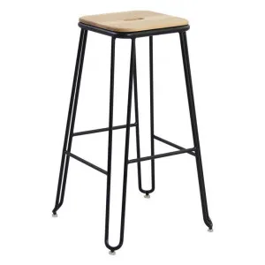 Set of 2 Elliot Commercial Grade Steel Bar Stools by Emporium Oggetti, a Bar Stools for sale on Style Sourcebook