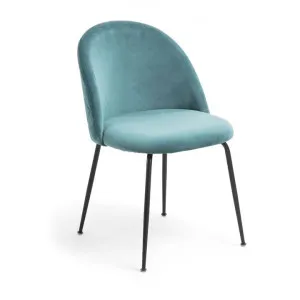 Loftus Velvet Fabric Dining Chair, Turquoise / Black by El Diseno, a Dining Chairs for sale on Style Sourcebook