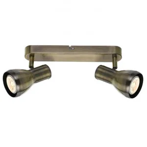 Curtis Metal Spotlight, 2 Light, Antique Brass by Telbix, a Spotlights for sale on Style Sourcebook