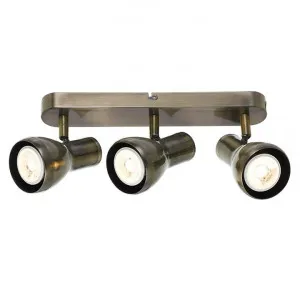 Curtis Metal Spotlight, 3 Light, Antique Brass by Telbix, a Spotlights for sale on Style Sourcebook