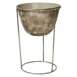 Donato Metal Planter / Ice Bucket, Rustic Silver by Casa Uno, a Plant Holders for sale on Style Sourcebook