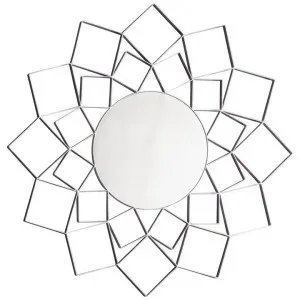 Abel Metal Frame Round Wall Mirror, 100cm, Silver by Casa Bella, a Mirrors for sale on Style Sourcebook
