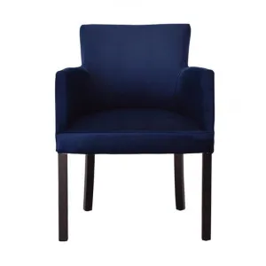 Zinus Velvet Fabric Dining Armchair, Navy by Affinity Furniture, a Dining Chairs for sale on Style Sourcebook